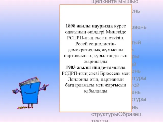 1898 жылы наурызда күрес одағының өкілдері Минскіде РСПРП-ның съезін өткізіп, Ресей