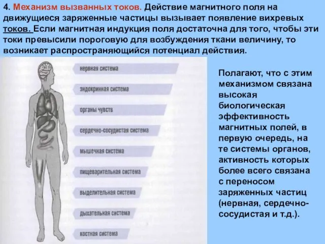 4. Механизм вызванных токов. Действие магнитного поля на движущиеся заряженные частицы