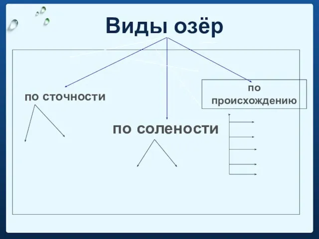 Виды озёр по солености по сточности по происхождению