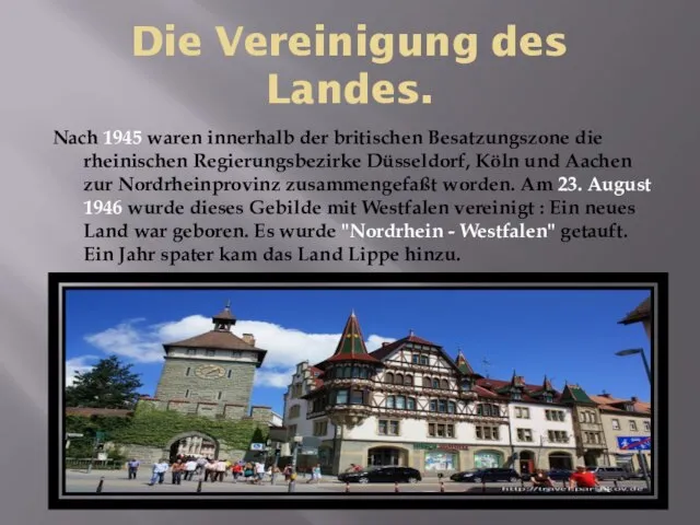 Nach 1945 waren innerhalb der britischen Besatzungszone die rheinischen Regierungsbezirke Düsseldorf,