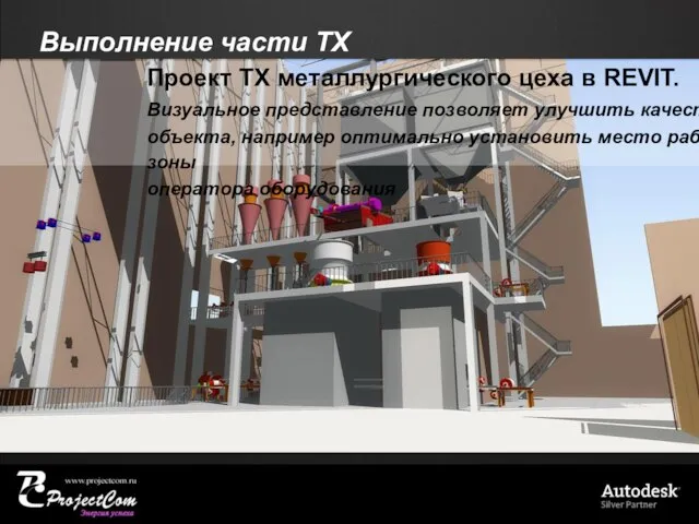 Выполнение части ТХ Проект ТХ металлургического цеха в REVIT. Визуальное представление