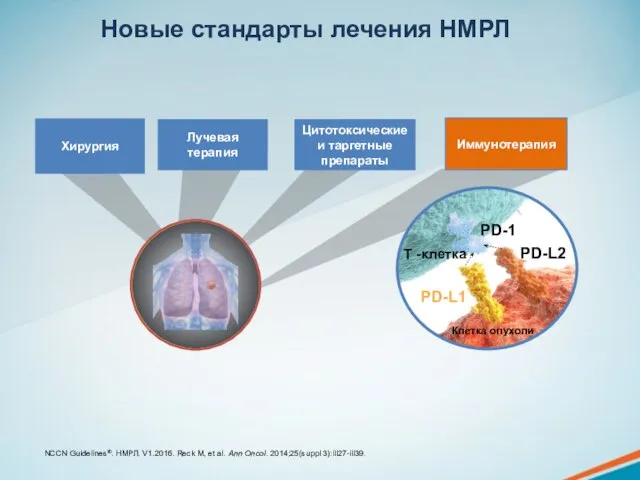 Новые стандарты лечения НМРЛ Цитотоксические и таргетные препараты Лучевая терапия Хирургия