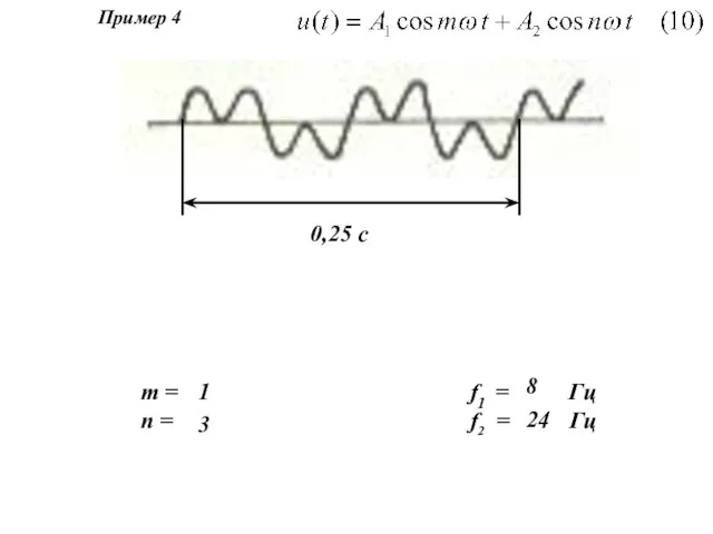 m = n = 1 0,25 c f1 = Гц f2