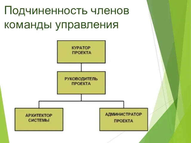 Подчиненность членов команды управления