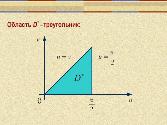 Область D* –треугольник: