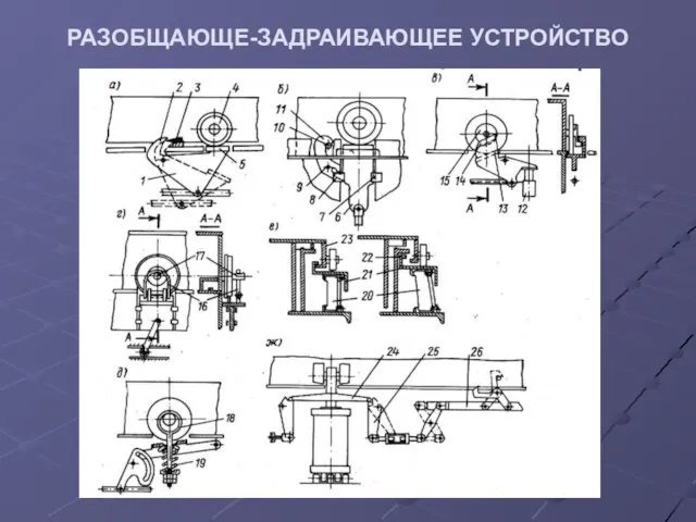 РАЗОБЩАЮЩЕ-ЗАДРАИВАЮЩЕЕ УСТРОЙСТВО