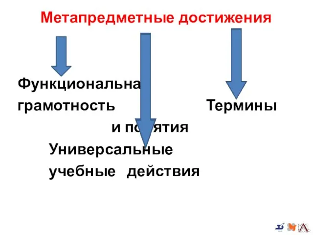 Метапредметные достижения Функциональная грамотность Термины и понятия Универсальные учебные действия