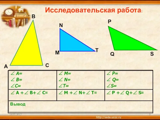 14.05.2012 Исследовательская работа: