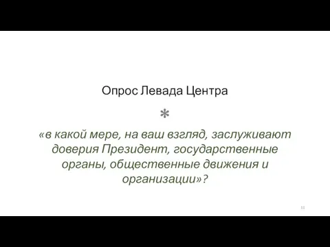 Опрос Левада Центра ✻ «в какой мере, на ваш взгляд, заслуживают