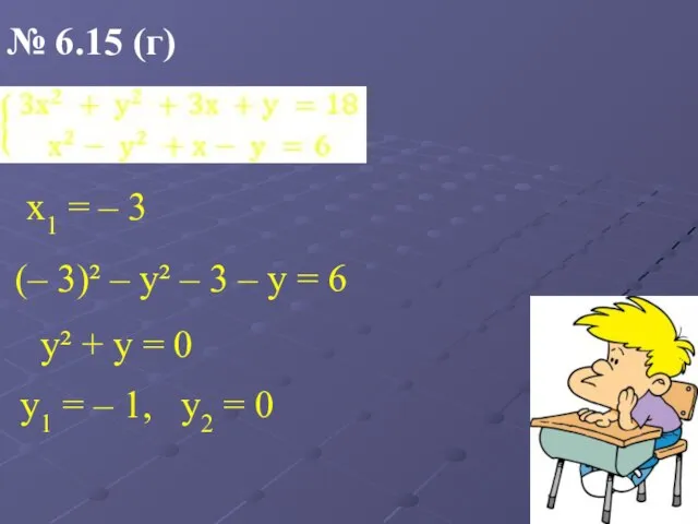 № 6.15 (г) х1 = – 3 (– 3)² – у²