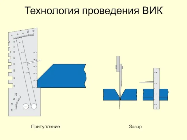 Технология проведения ВИК Притупление Зазор