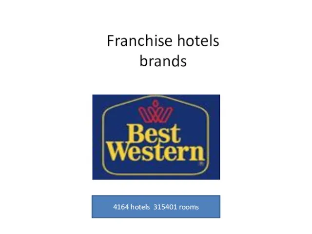 Franchise hotels brands 4164 hotels 315401 rooms