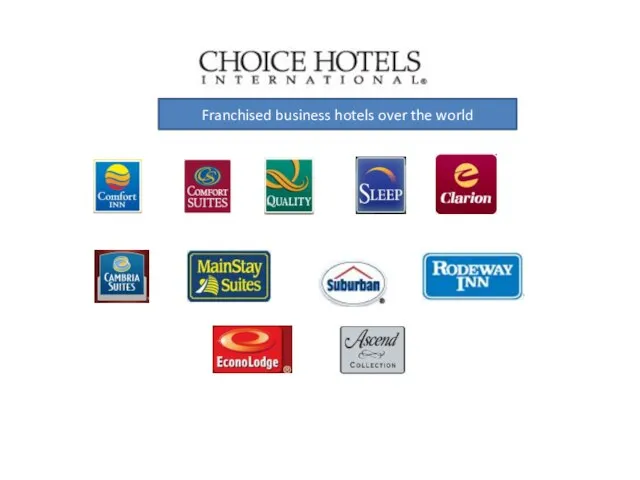 Franchised business hotels over the world