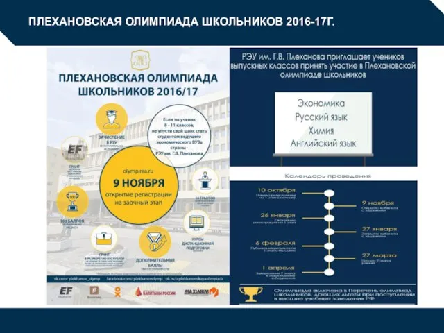 ПЛЕХАНОВСКАЯ ОЛИМПИАДА ШКОЛЬНИКОВ 2016-17Г.