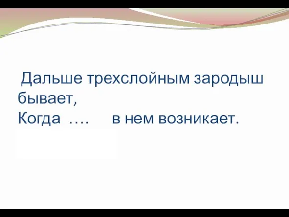 Дальше трехслойным зародыш бывает, Когда …. в нем возникает. (Мезодерма)