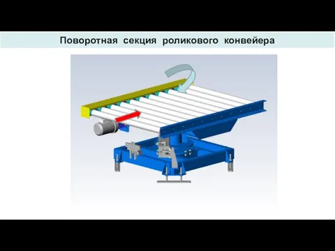 Поворотная секция роликового конвейера