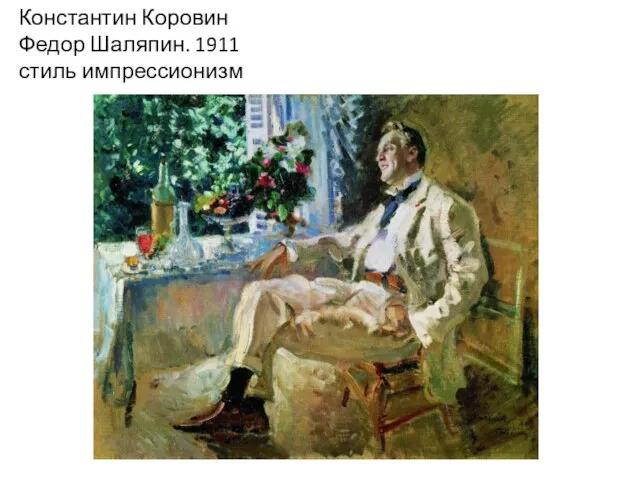 Константин Коровин Федор Шаляпин. 1911 стиль импрессионизм