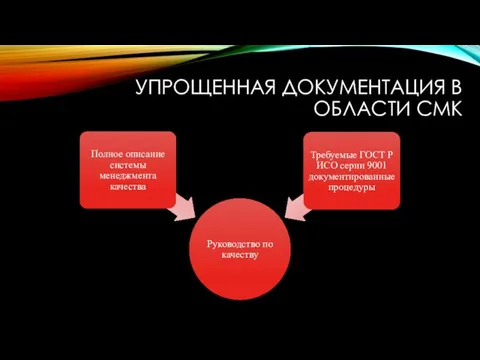 УПРОЩЕННАЯ ДОКУМЕНТАЦИЯ В ОБЛАСТИ СМК