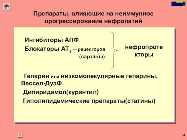 Copyright © I-Design 2002 Препараты, влияющие на неиммунное прогрессирование нефропатий Ингибиторы