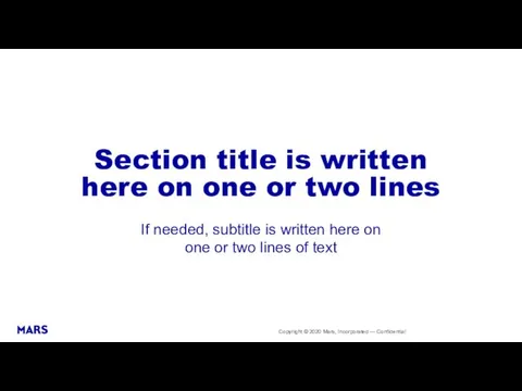 Section title is written here on one or two lines If