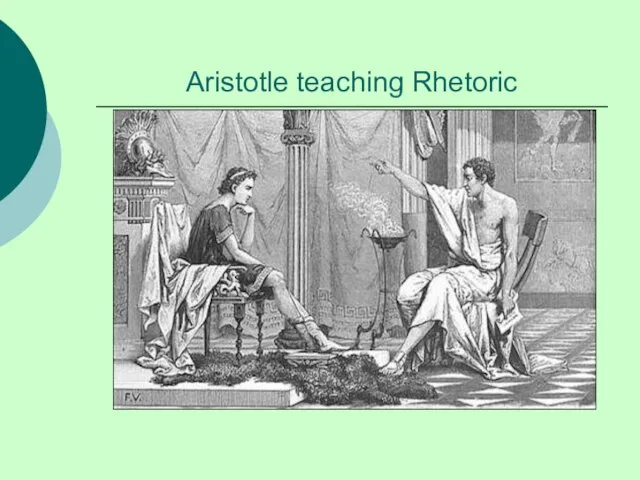 Aristotle teaching Rhetoric