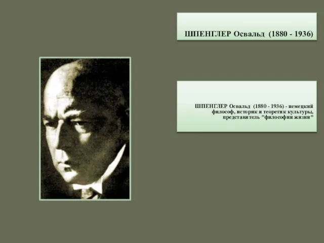 ШПЕНГЛЕР Освальд (1880 - 1936) ШПЕНГЛЕР Освальд (1880 - 1936) -