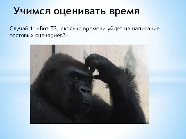 Случай 1: «Вот ТЗ, сколько времени уйдет на написание тестовых сценариев?» Учимся оценивать время