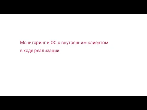 Мониторинг и ОС с внутренним клиентом в ходе реализации