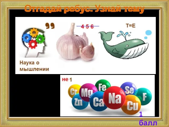 Отгадай ребус. Узнай тему урока: 1 балл