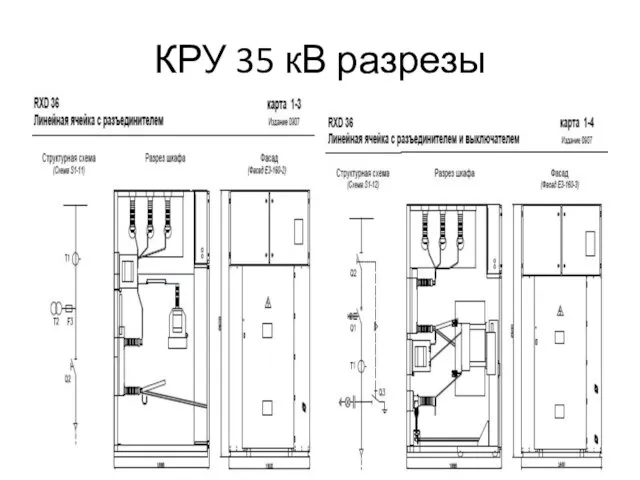 КРУ 35 кВ разрезы