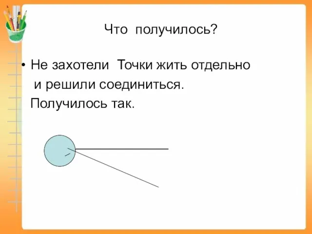 Что получилось? Не захотели Точки жить отдельно и решили соединиться. Получилось так. _____________