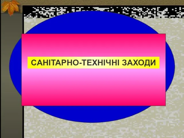 САНІТАРНО-ТЕХНІЧНІ ЗАХОДИ