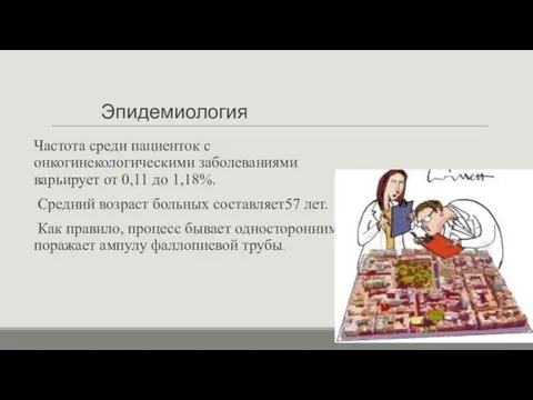 Эпидемиология Частота среди пациенток с онкогинекологическими заболеваниями варьирует от 0,11 до