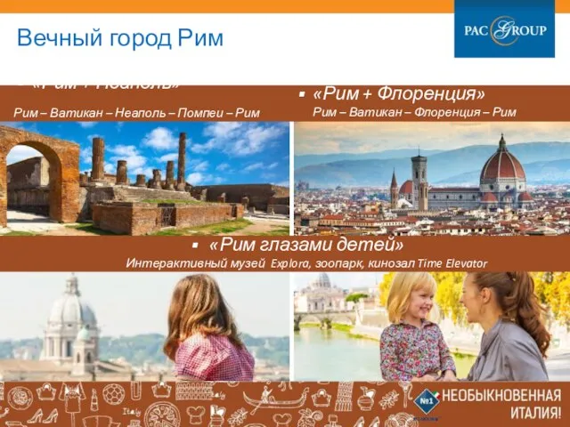 Вечный город Рим «Рим + Флоренция» Рим – Ватикан – Флоренция