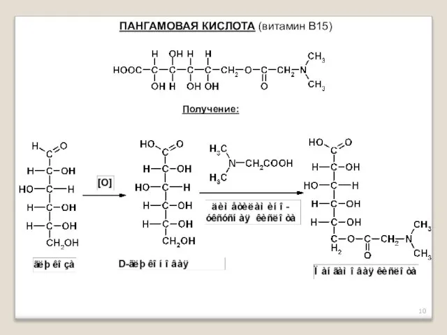 ПАНГАМОВАЯ КИСЛОТА (витамин B15) Получение: