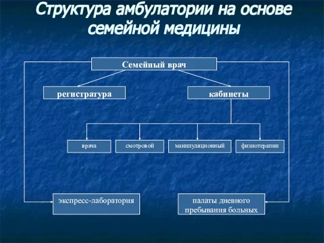 Структура амбулатории на основе семейной медицины