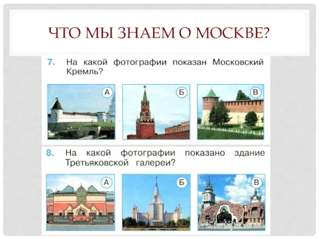 ЧТО МЫ ЗНАЕМ О МОСКВЕ?