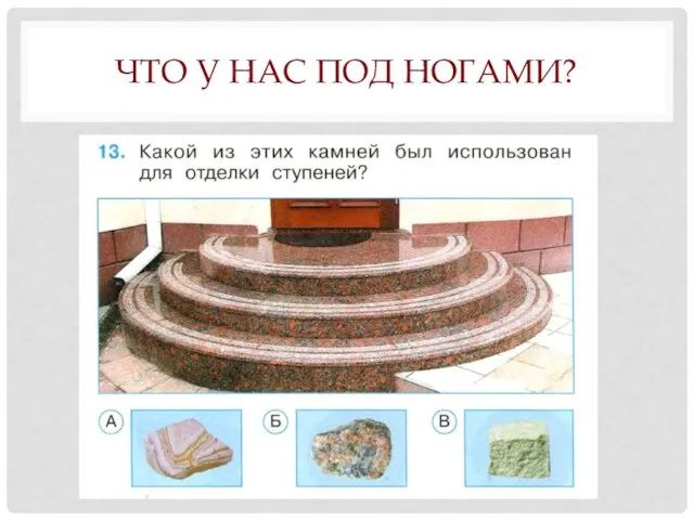 ЧТО У НАС ПОД НОГАМИ?