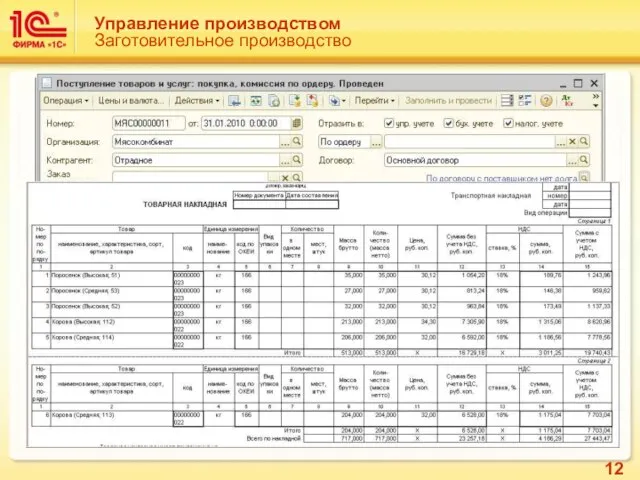 Управление производством Заготовительное производство