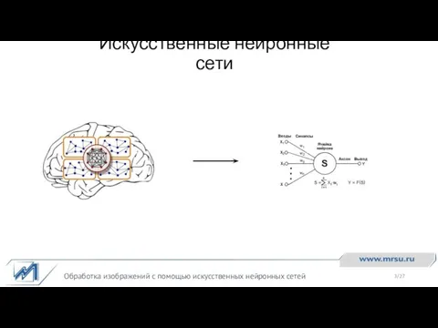 Искусственные нейронные сети Обработка изображений с помощью искусственных нейронных сетей /27