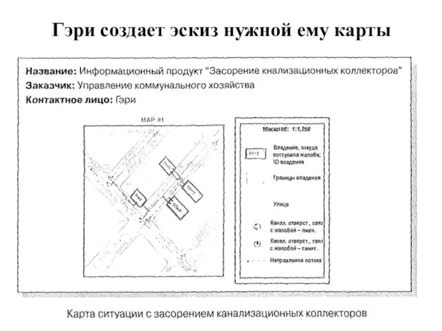 Гэри создает эскиз нужной ему карты