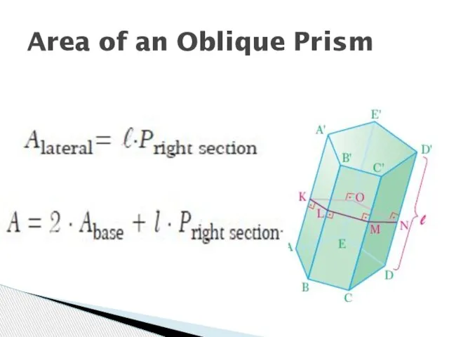Area of an Oblique Prism