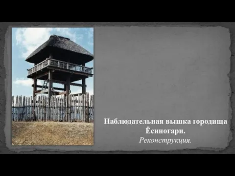 Наблюдательная вышка городища Ёсиногари. Реконструкция.