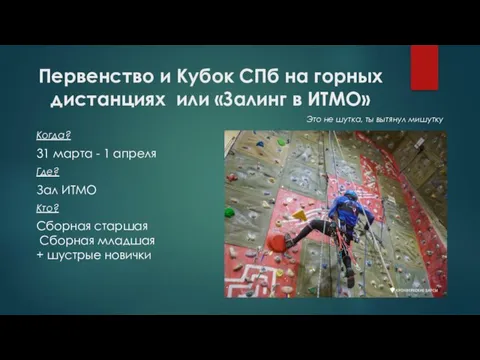 Первенство и Кубок СПб на горных дистанциях или «Залинг в ИТМО»