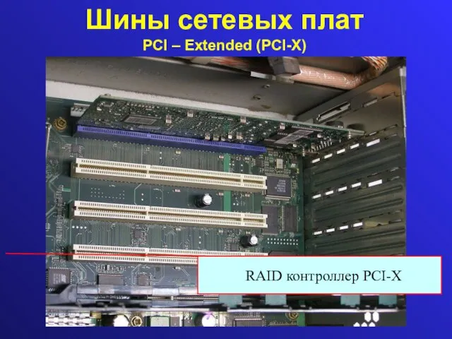 Шины сетевых плат PCI – Extended (PCI-X) RAID контроллер PCI-X