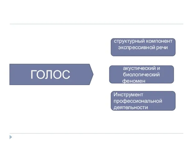 структурный компонент экспрессивной речи акустический и биологический феномен Инструмент профессиональной деятельности ГОЛОС