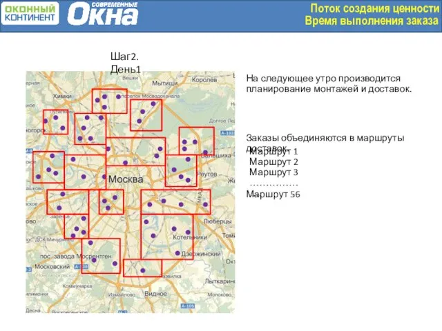 Поток создания ценности Время выполнения заказа Шаг2. День1 На следующее утро