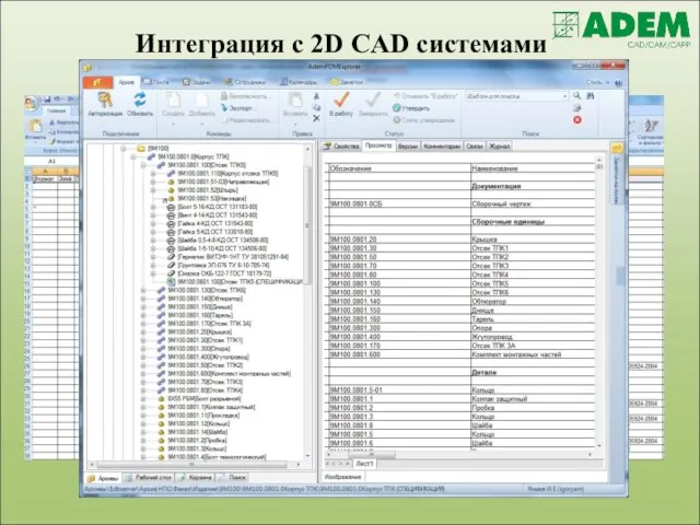 Интеграция с 2D CAD системами