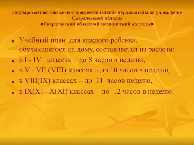 Государственное бюджетное профессиональное образовательное учреждение Свердловской области «Свердловский областной медицинский колледж»