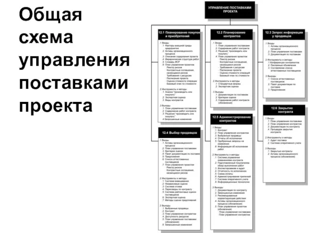 Общая схема управления поставками проекта